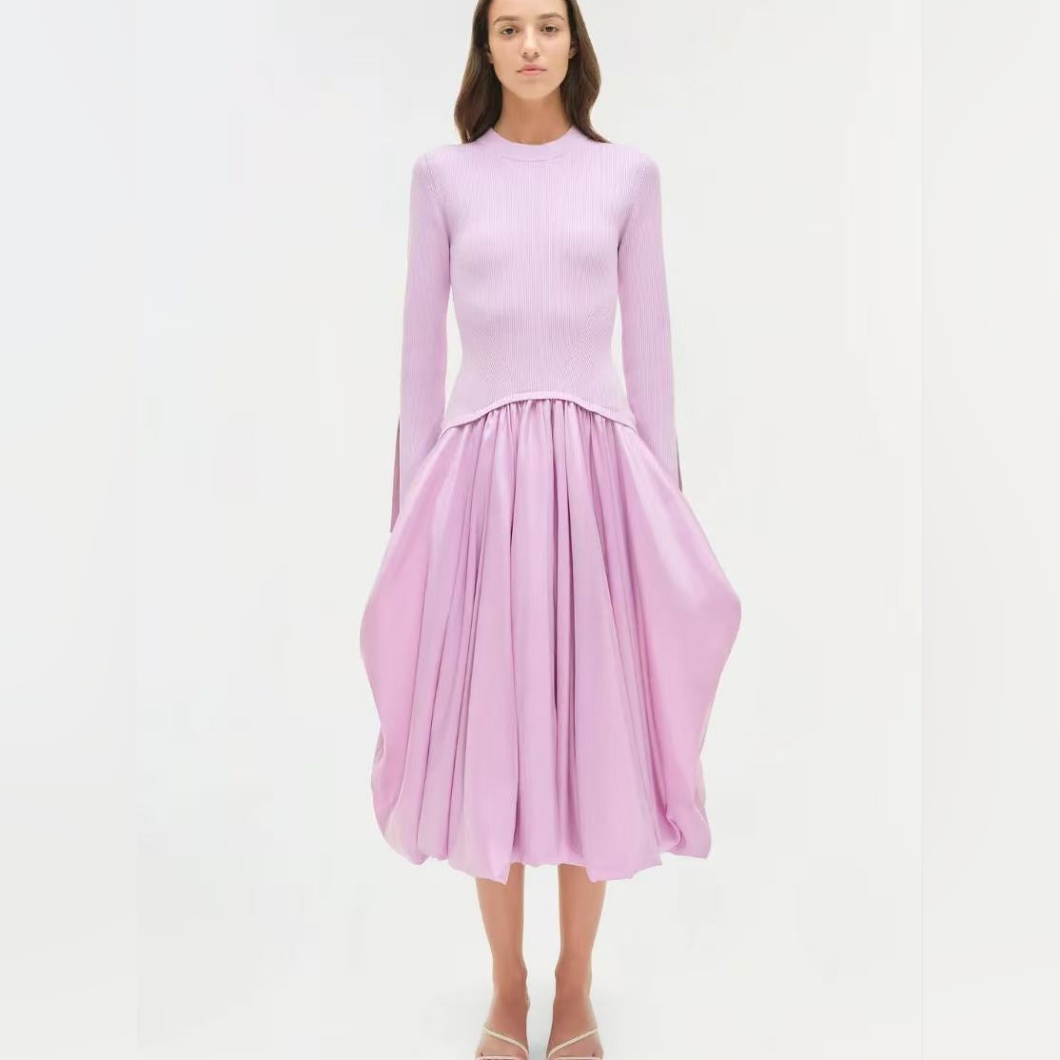 Simkhai Kenlie Taffeta Knit Midi Dress
